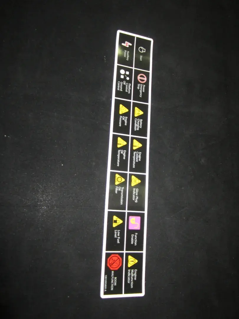 JLG Part # 1001095809 | DECAL,LEGEND MTB, EA