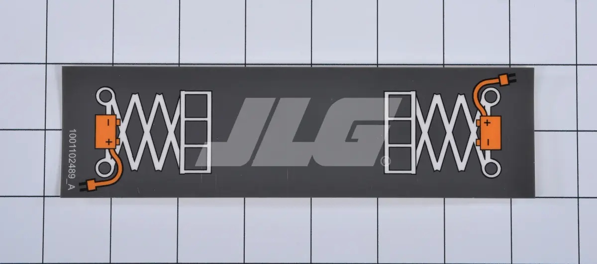 JLG Part # 1001102489 | DECAL,CHARGER LABEL, EA
