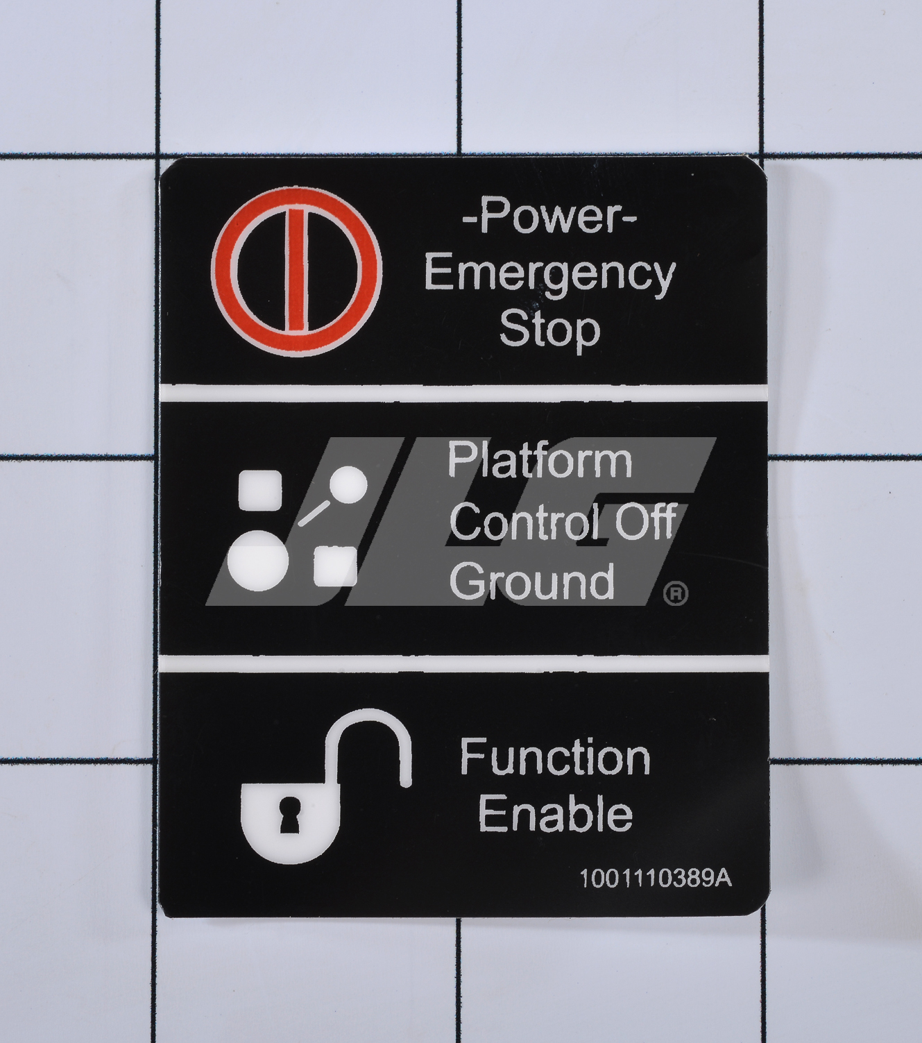 JLG Part # 1001110389 | DECAL,LEGEND MTB, EA