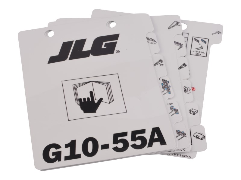 JLG Part # 1001115138 | LOAD,BOOKLET G10-55A SUP., EA