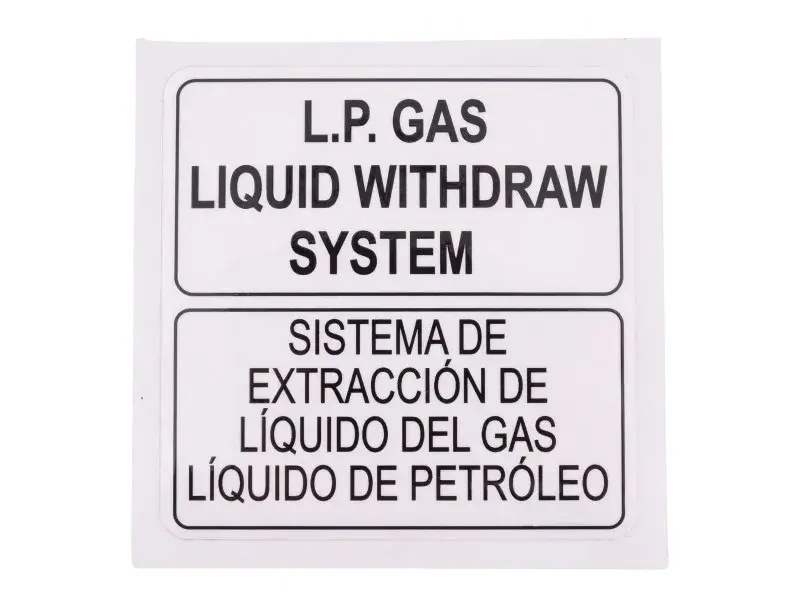 JLG Part # 1001119661 | DECAL,L.P. GAS (LIQUID), EA