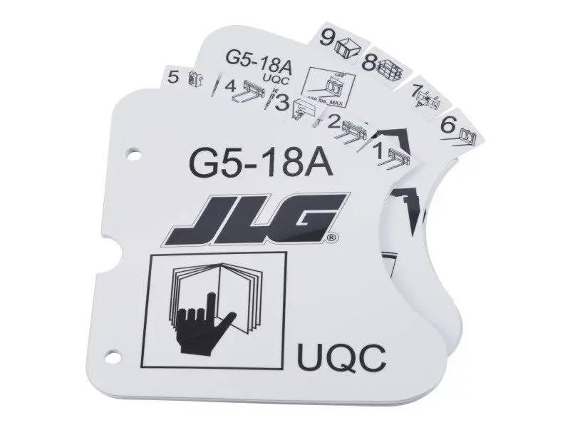 JLG Part # 1001126677 | LOADCHART,ASME,USA,(UNIVERSAL), EA