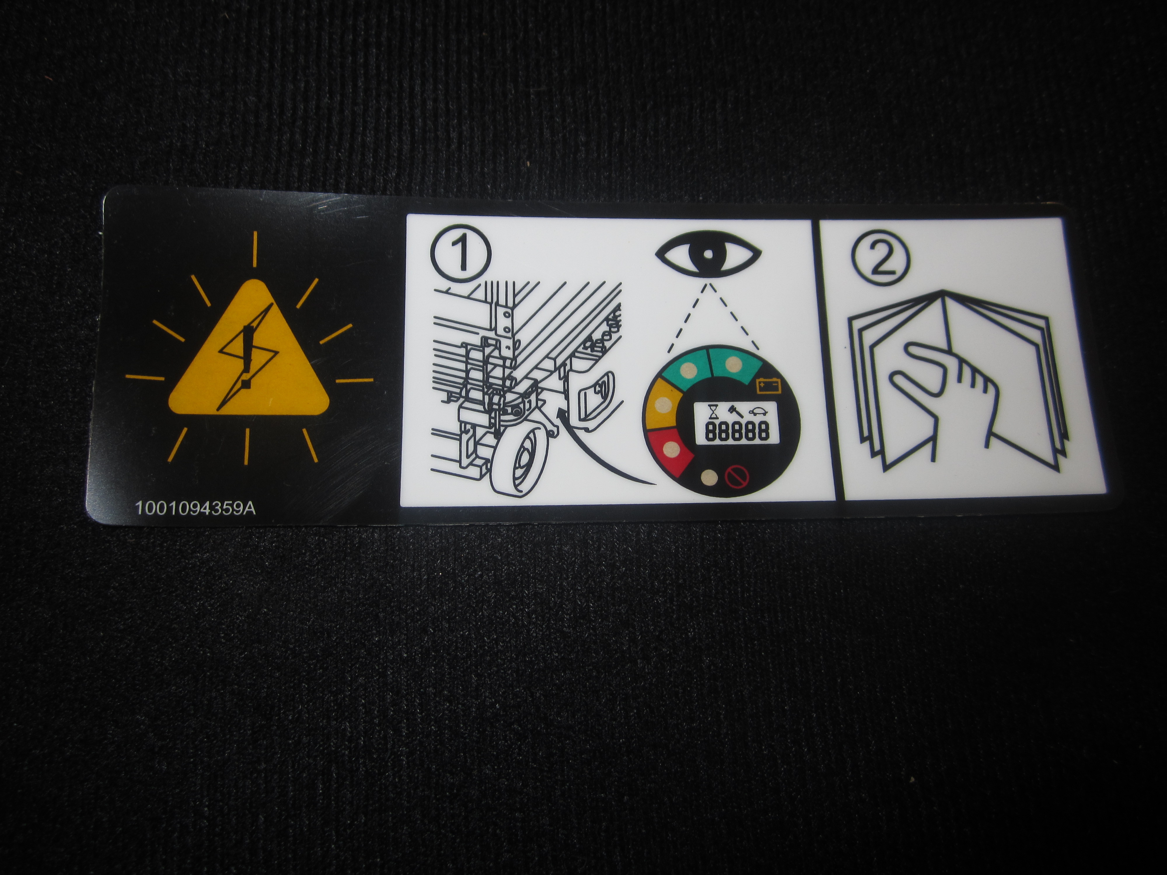 JLG Part # 1001094359 | DECAL,TROUBLESHOOTING ES, EA