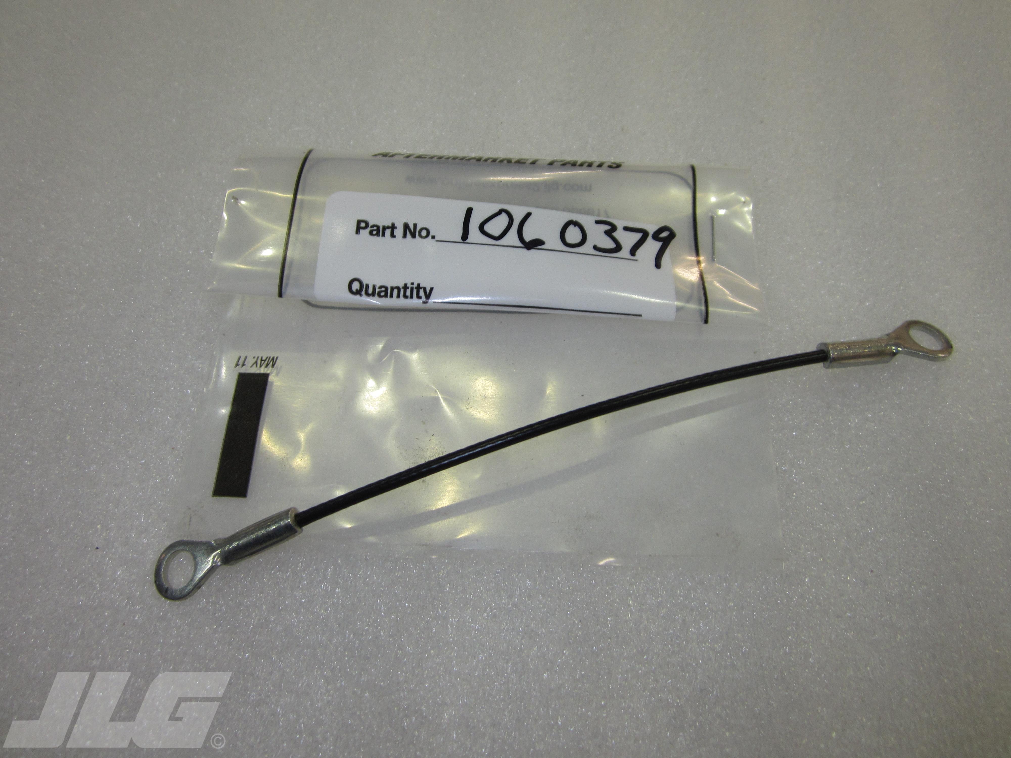 JLG Part # 1060379 - CABLE, LANYARD 6"LG, 9/32 EYE, EA