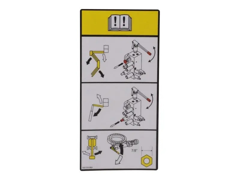 JLG Part # 1001110196 | DECAL,MANUAL DECENT, EA