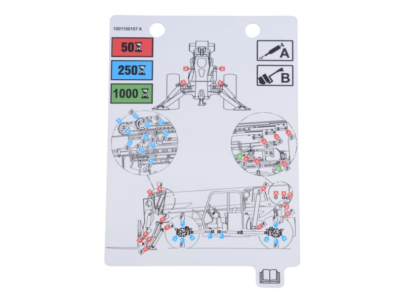JLG Part # 1001150157 | DECAL,LUBRICATION CHART, EA
