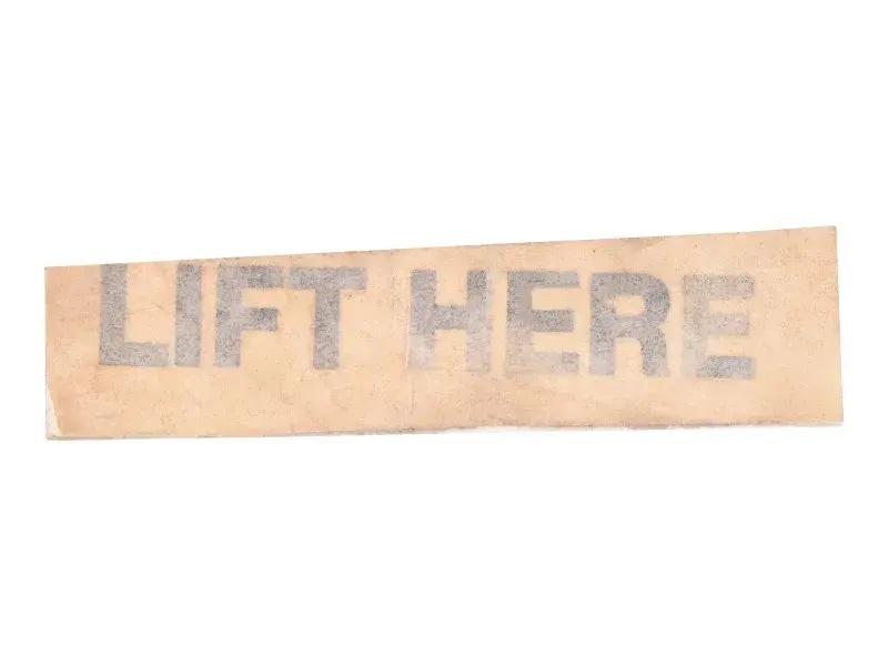 JLG Part # 1700377 | DECAL, LIFT HERE         BROWN, EA