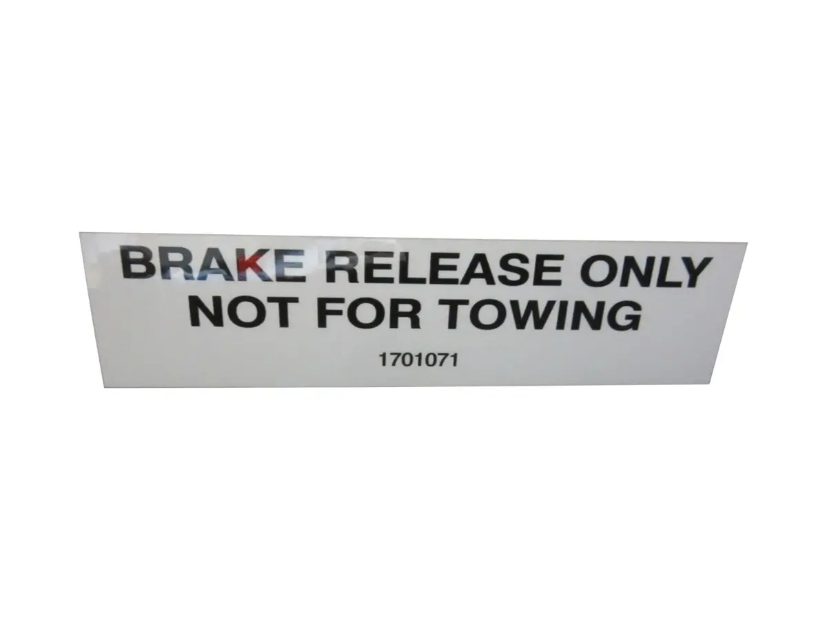 JLG Part # 1701071 | DECAL, BRAKE RELEASE, EA