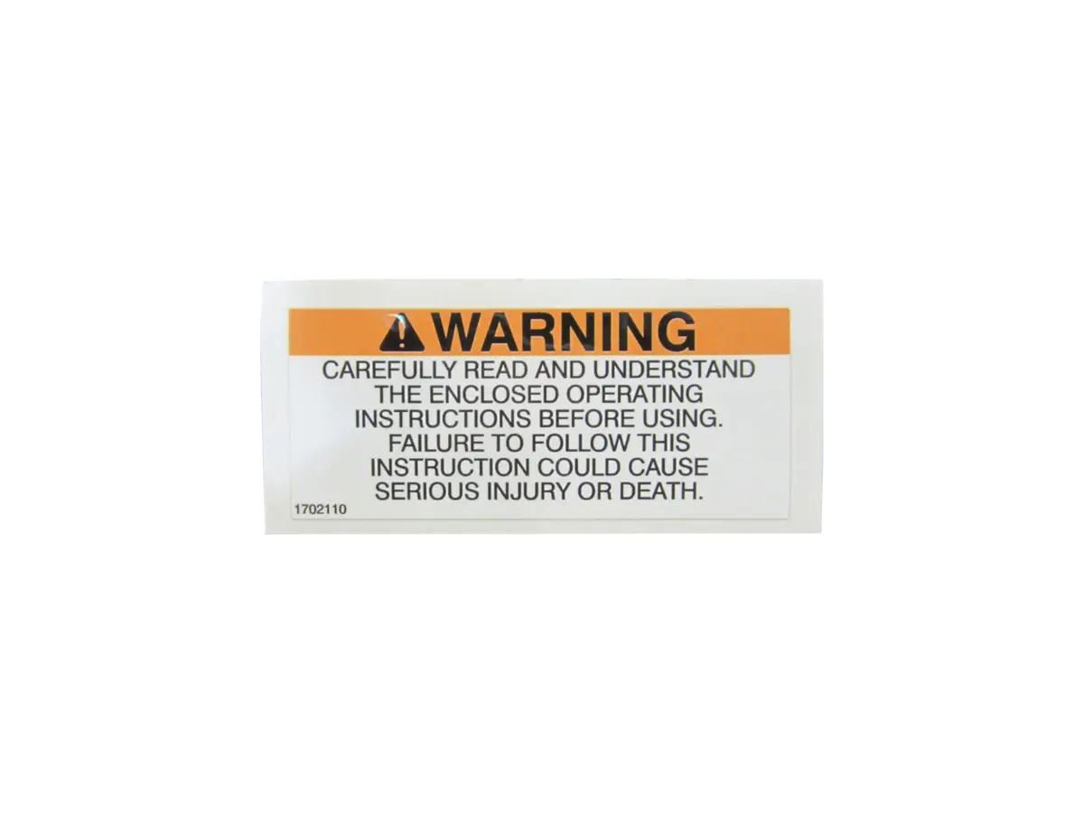 JLG Part # 1702110 | DECAL, (READ INSTR), EA