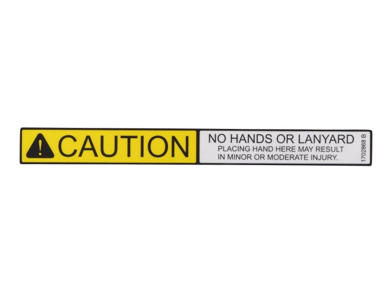 JLG Part # 1702868 - DECAL, NO HANDS, EA