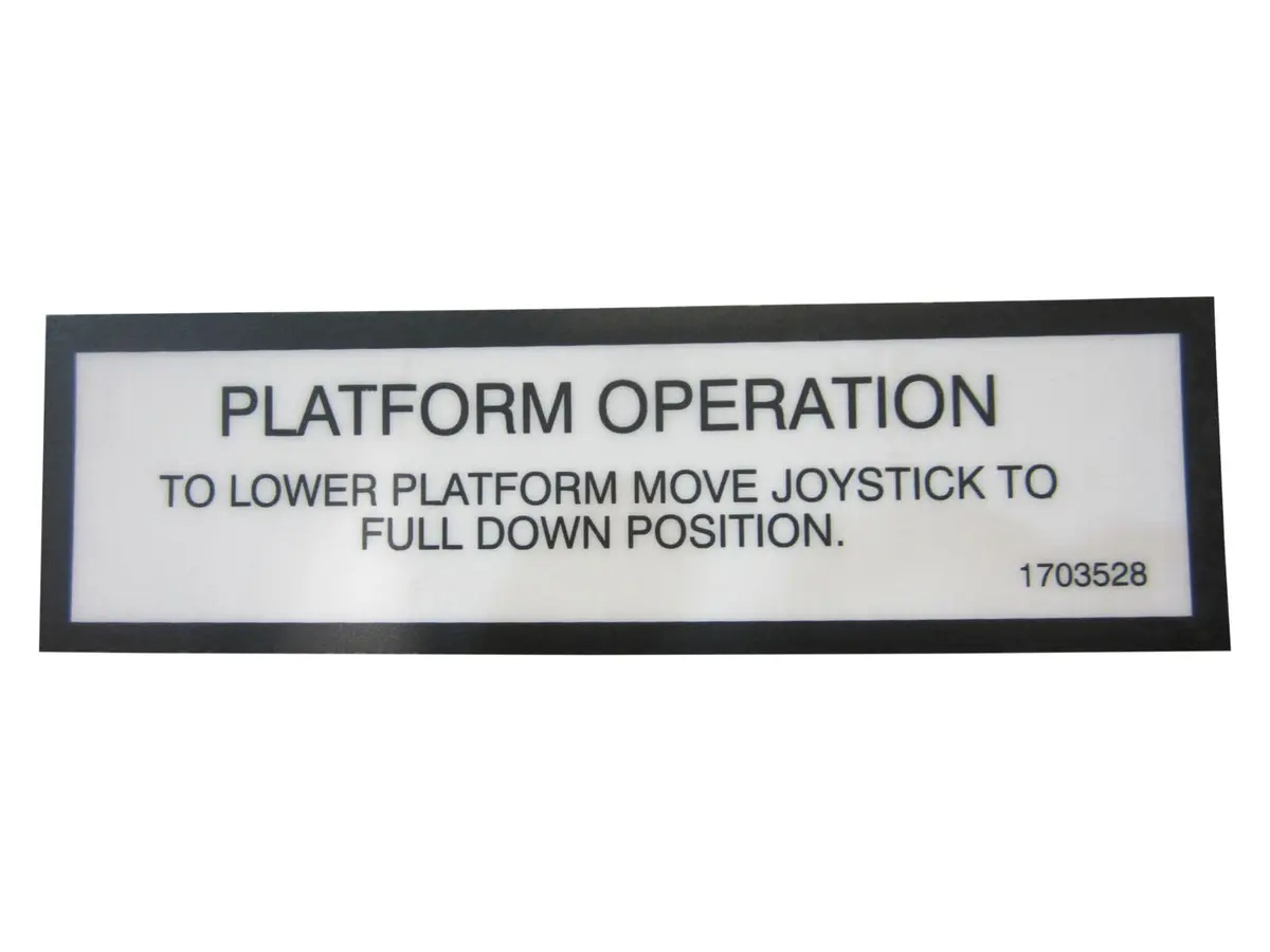 JLG Part # 1703528 | DECAL,LIFT DOWN, EA