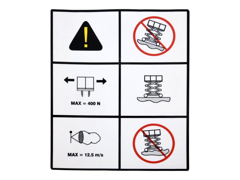 JLG Part # 1703921 | DECAL, CAPACITY, EA