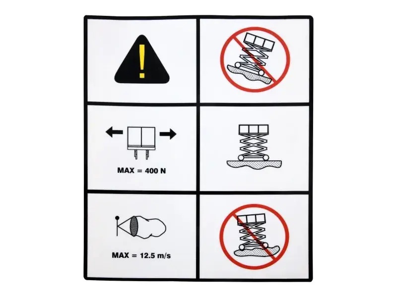 JLG Part # 1703921 | DECAL, CAPACITY, EA