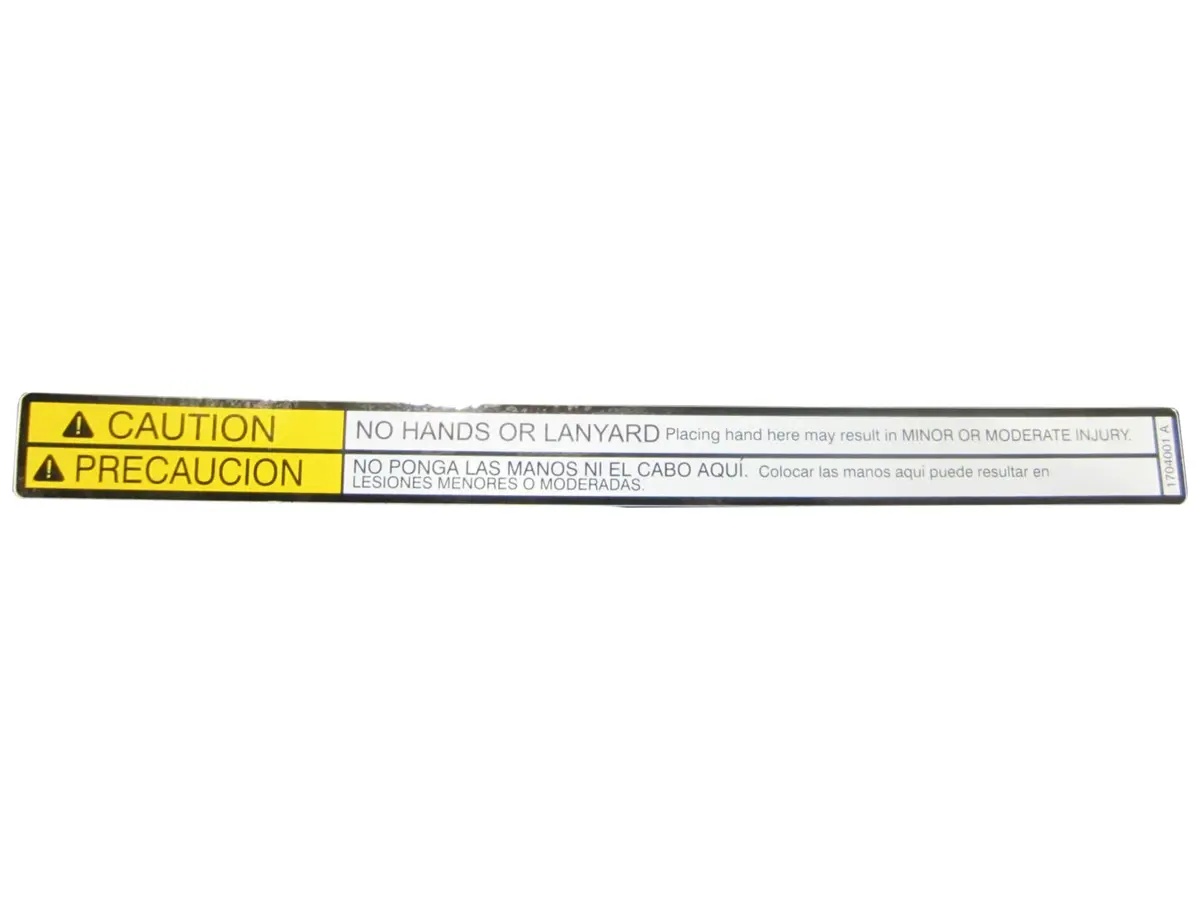 JLG Part # 1704001 | DECAL, NO HANDS (DOM2), EA