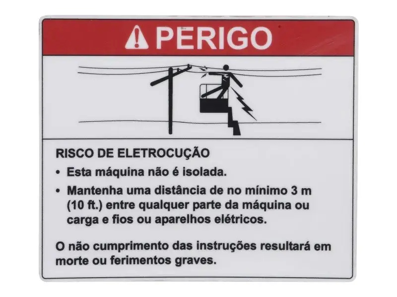 JLG Part # 1704021 | DECAL,ELEC HAZARD-BRZ, EA