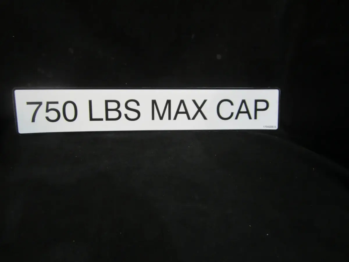 JLG Part # 1704238 | DECAL,750 LBS MAX CAP, EA