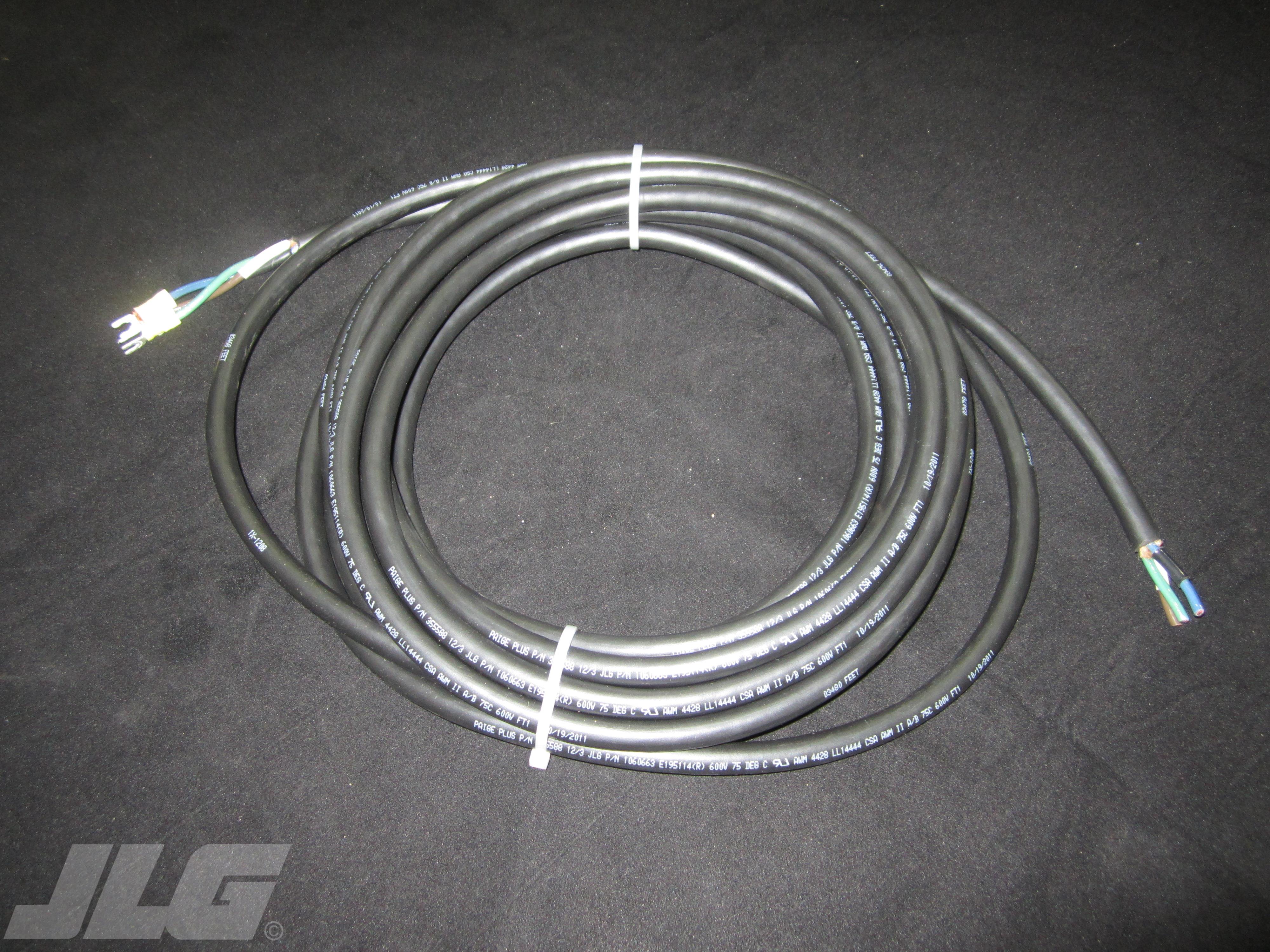 JLG Part # 1060948 - CABLE, CONTROL 12/3 25', EA JLG Part # 1060948 - CABLE, CONTROL 12/3 25', EA