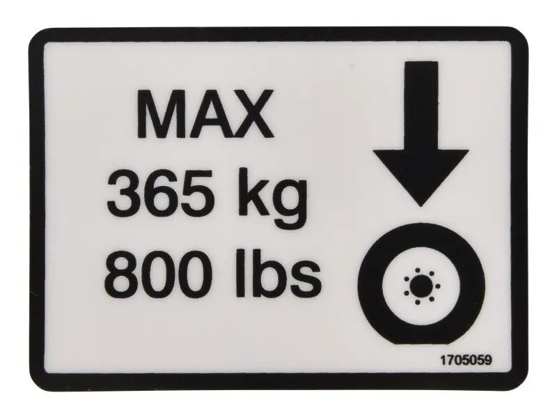 JLG Part # 1705059 | DECAL, WHEEL LOADS, EA