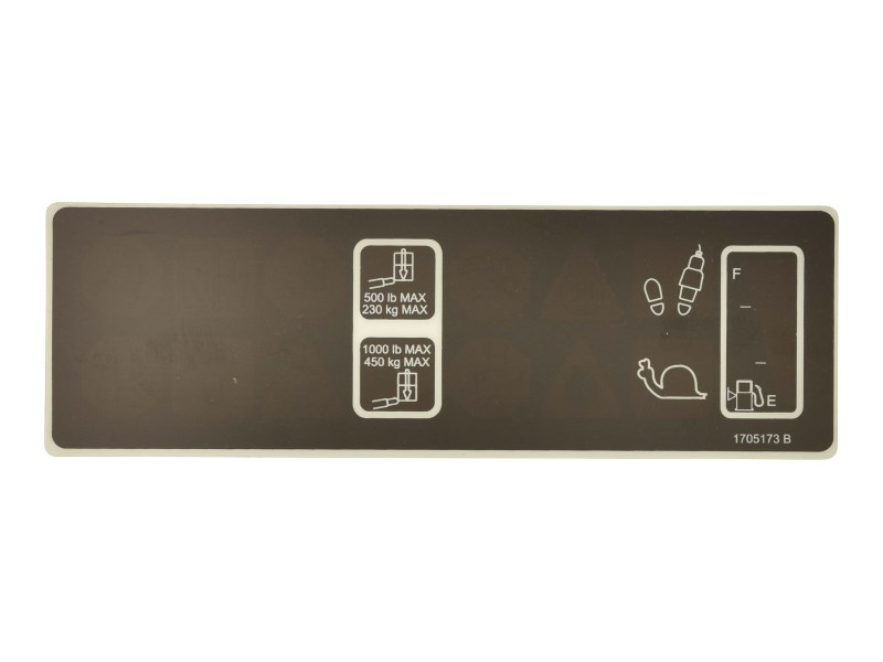 JLG Part # 1705173 | DECAL,PLATFORM DISPLAY (DOM), EA