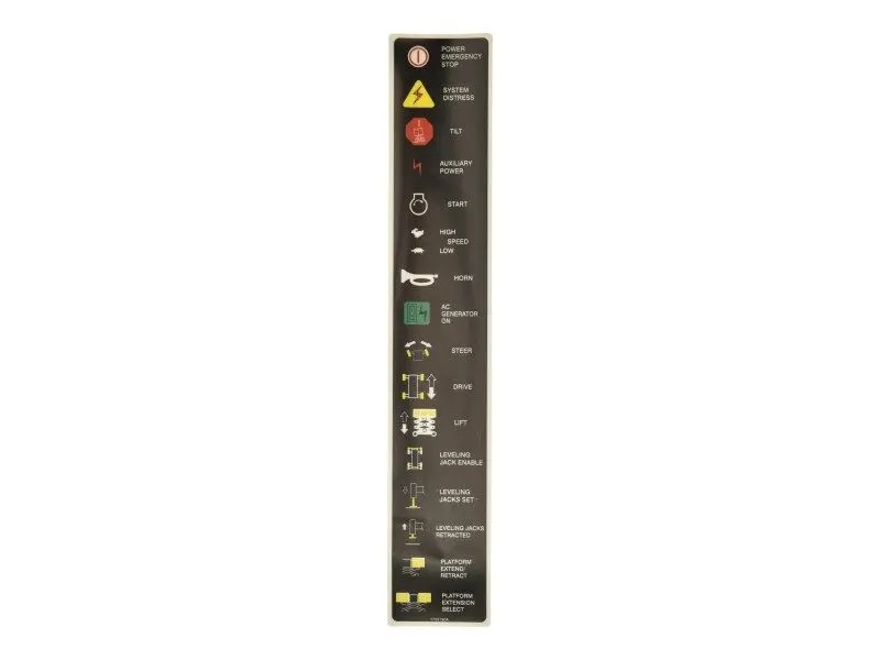 JLG Part # 1705190 | DECAL,LEGEND(ENG), EA