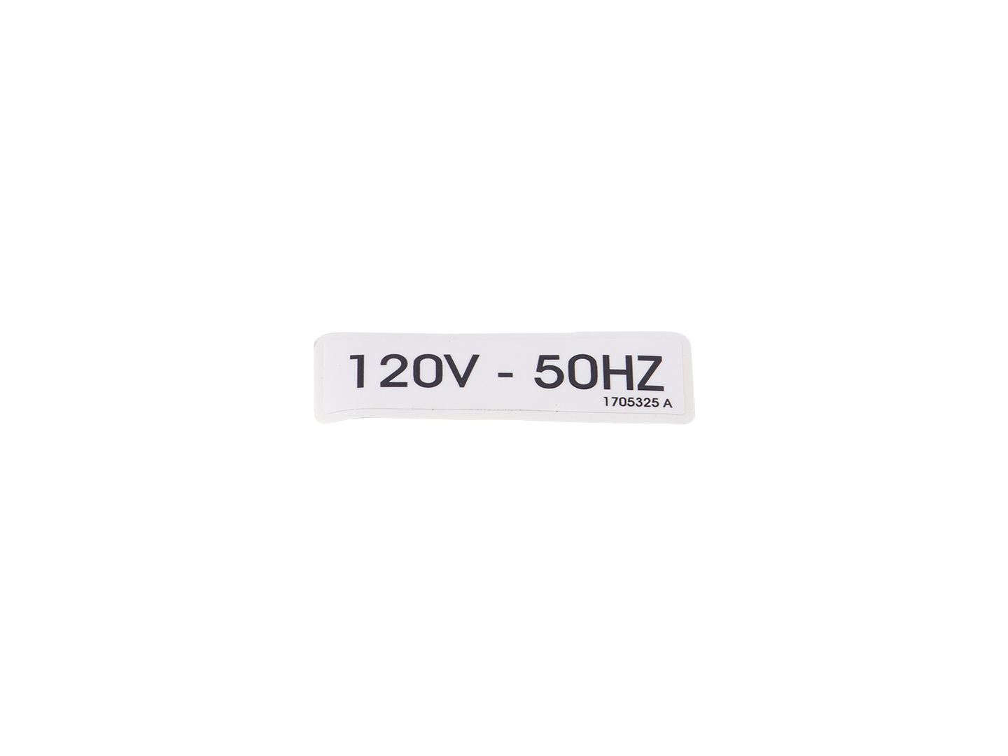 JLG Part # 1705325 | DECAL,120V 50HZ "50HZ GEN INST, EA