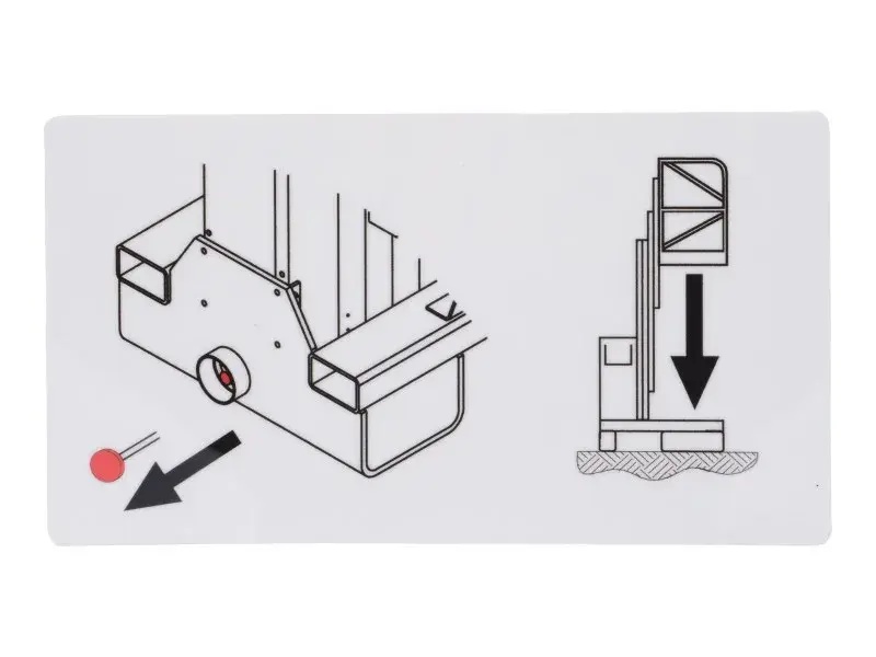JLG Part # 1705636 | DECAL,MANUAL DESCENT, EA