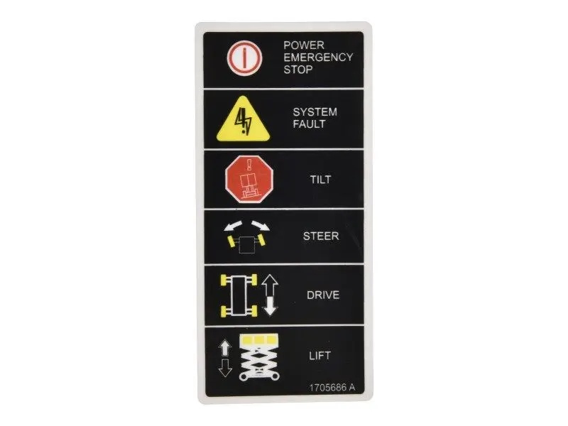 JLG Part # 1705686 | DECAL,LEGEND (1930ES), EA