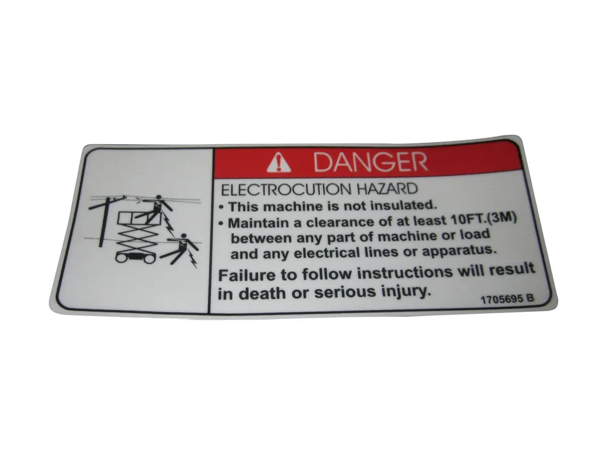 JLG Part # 1705695 | DECAL,ELECTROCUTION 1930ES, EA