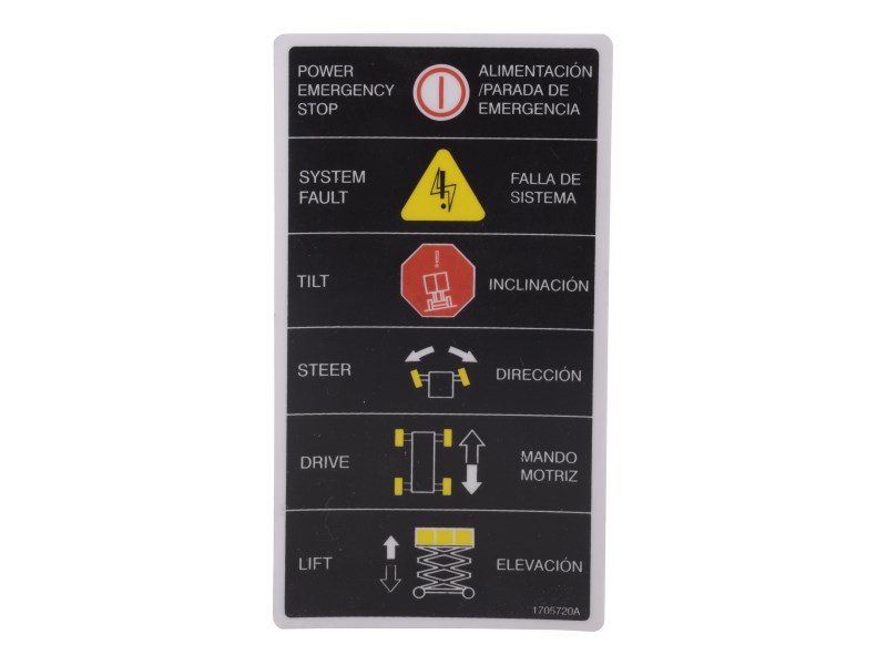 JLG Part # 1705720 | DECAL,INSPECTION ENG/SPA, EA