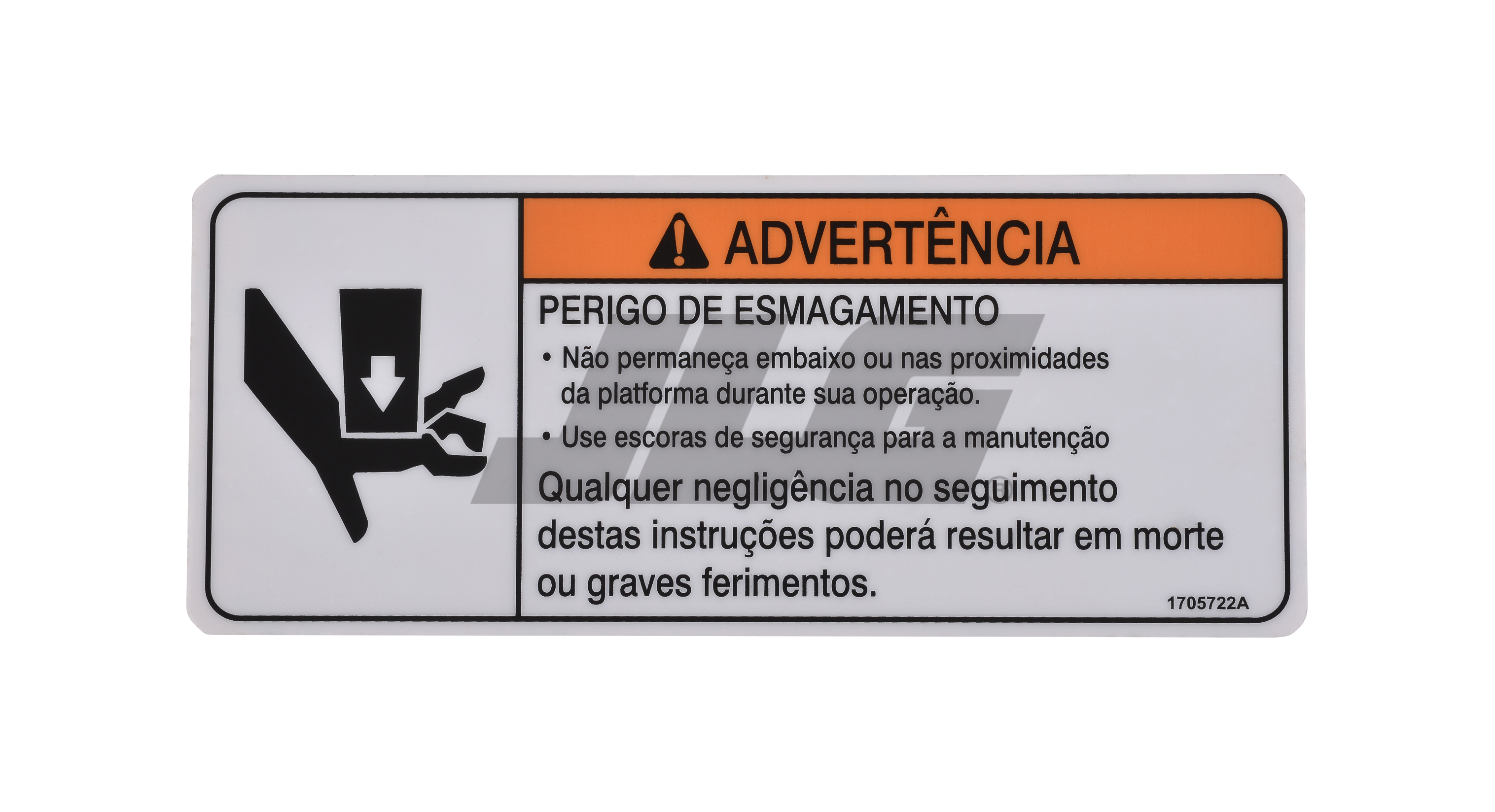 JLG Part # 1705722 | DECAL,WARN BATTERY VENT (POR), EA