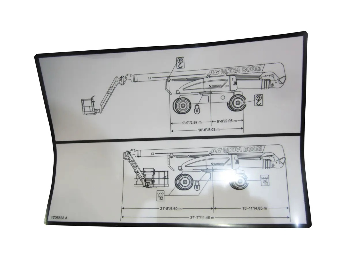 JLG Part # 1705838 | DECAL,LIFT DIAGRAM (1250AJP), EA