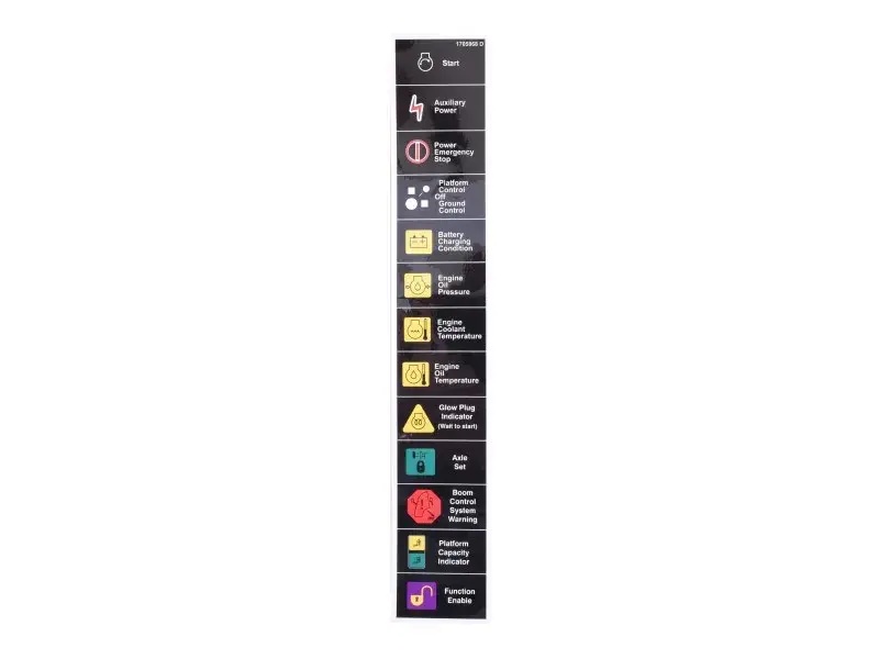 JLG Part # 1705868 | DECAL, LEGEND MTB, EA