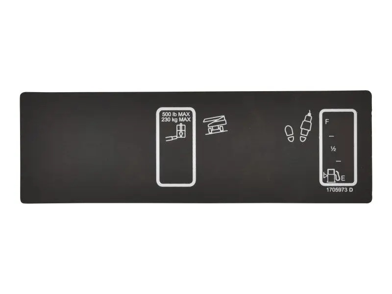 JLG Part # 1705973 | DECAL,PLATFORM DISPLAY 1250AJ, EA