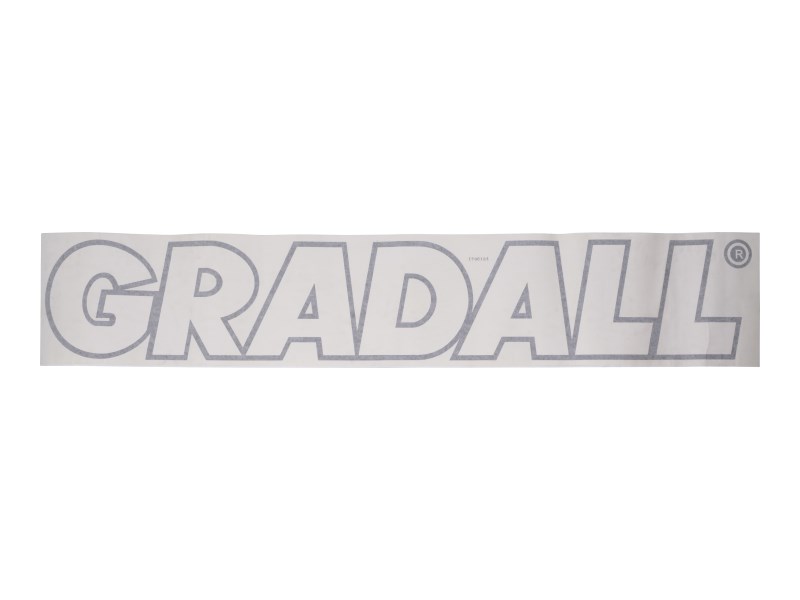 JLG Part # 1706184 | DECAL,GRADALL WHITE 12", EA