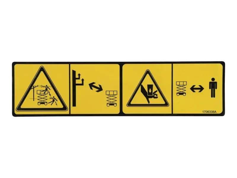 JLG Part # 1706338 | DECAL,ELECT/CRUSH (CE), EA