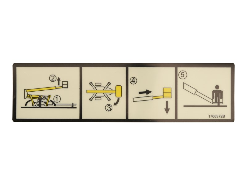 JLG Part # 1706372 | DECAL,PLF ENTRY INSTR, EA