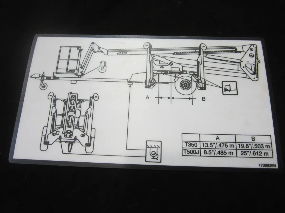 JLG Part # 1706629 | DECAL,LIFT DIAGRAM, EA