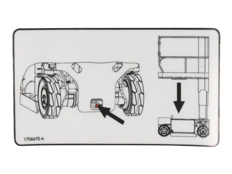 JLG Part # 1706670 | DECAL, 1230ES MANUAL DECENT, EA