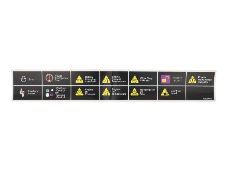JLG Part # 1706941 | DECAL, LEGEND MTB, EA