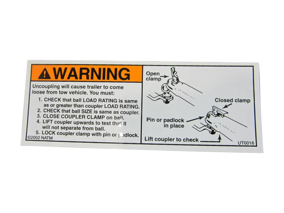 JLG Part # 1707075 | DECAL,COUPLER (UT0016), EA