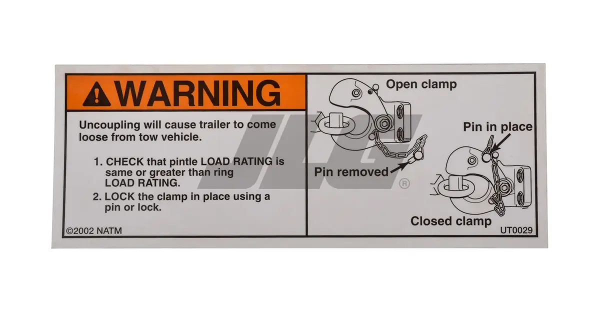 JLG Part # 1707076 | DECAL,COUPLER (UT0029), EA