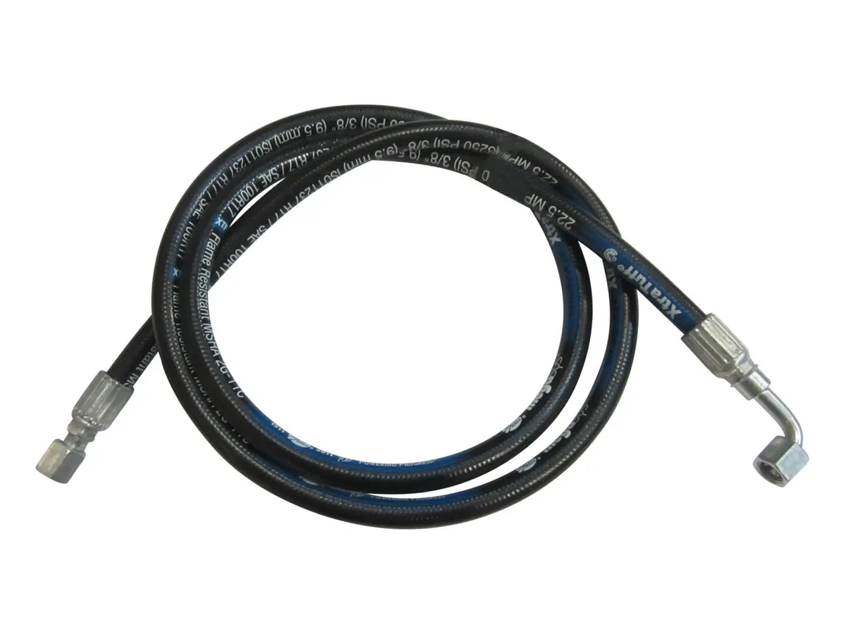 JLG Part # 2754233 | HOSE ASSY,3/8X78-STR-90M 37dFL, EA
