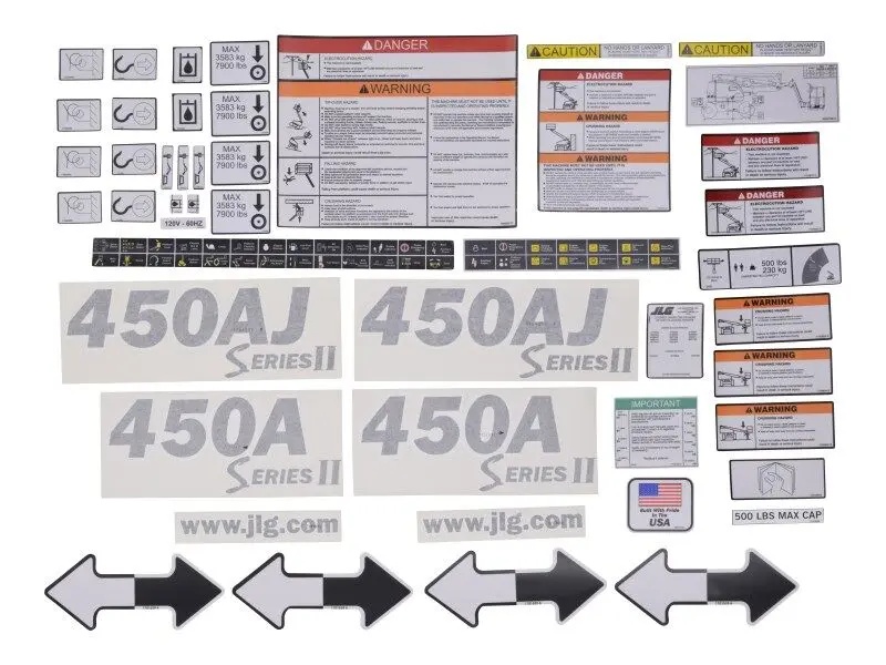 JLG Part # 2910727 | DECAL (USA,STR)450 A/AJ SER.2, EA