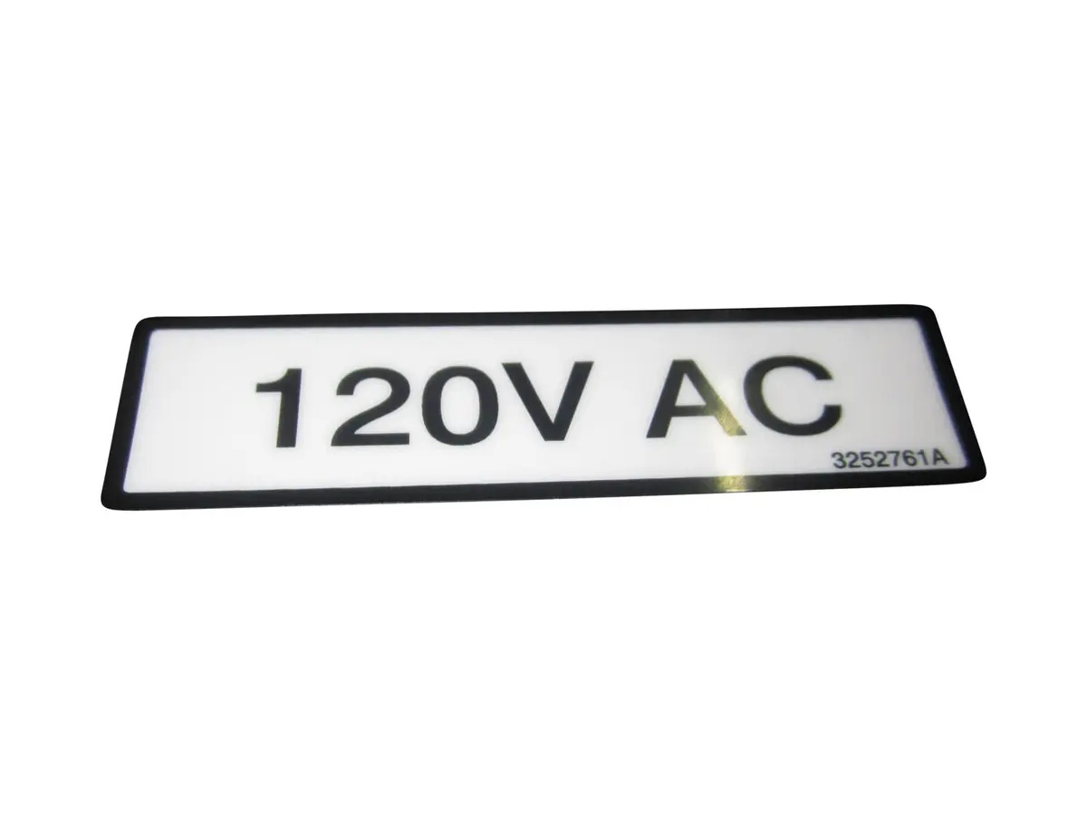 JLG Part # 3252761 | NAMEPLATE,120V., EA
