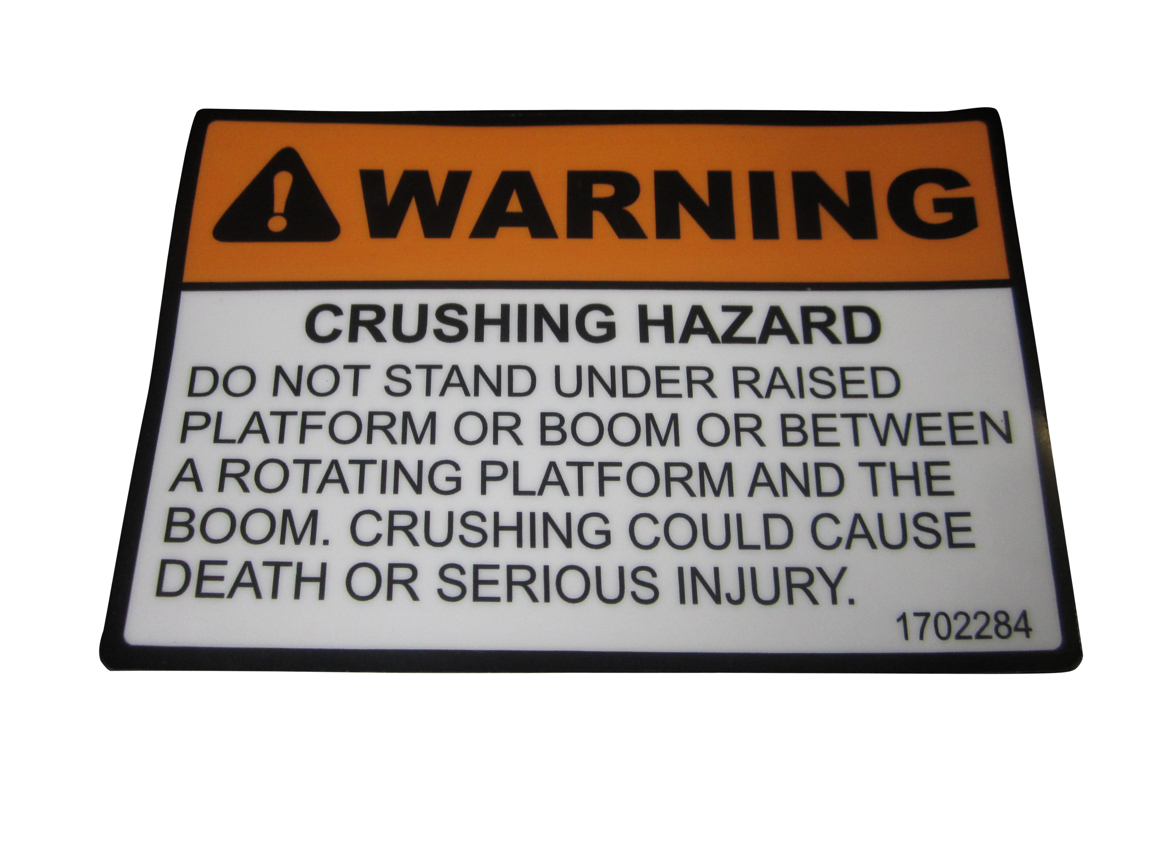 JLG Part # 1702284 | DECAL, (CRUSH HAZARD), EA