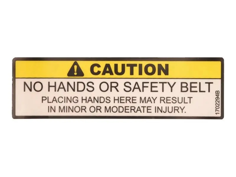 JLG Part # 1702294 | DECAL, NO HANDS, EA
