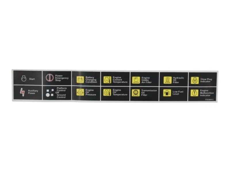 JLG Part # 1703808 | DECAL,LEGEND MTB, EA