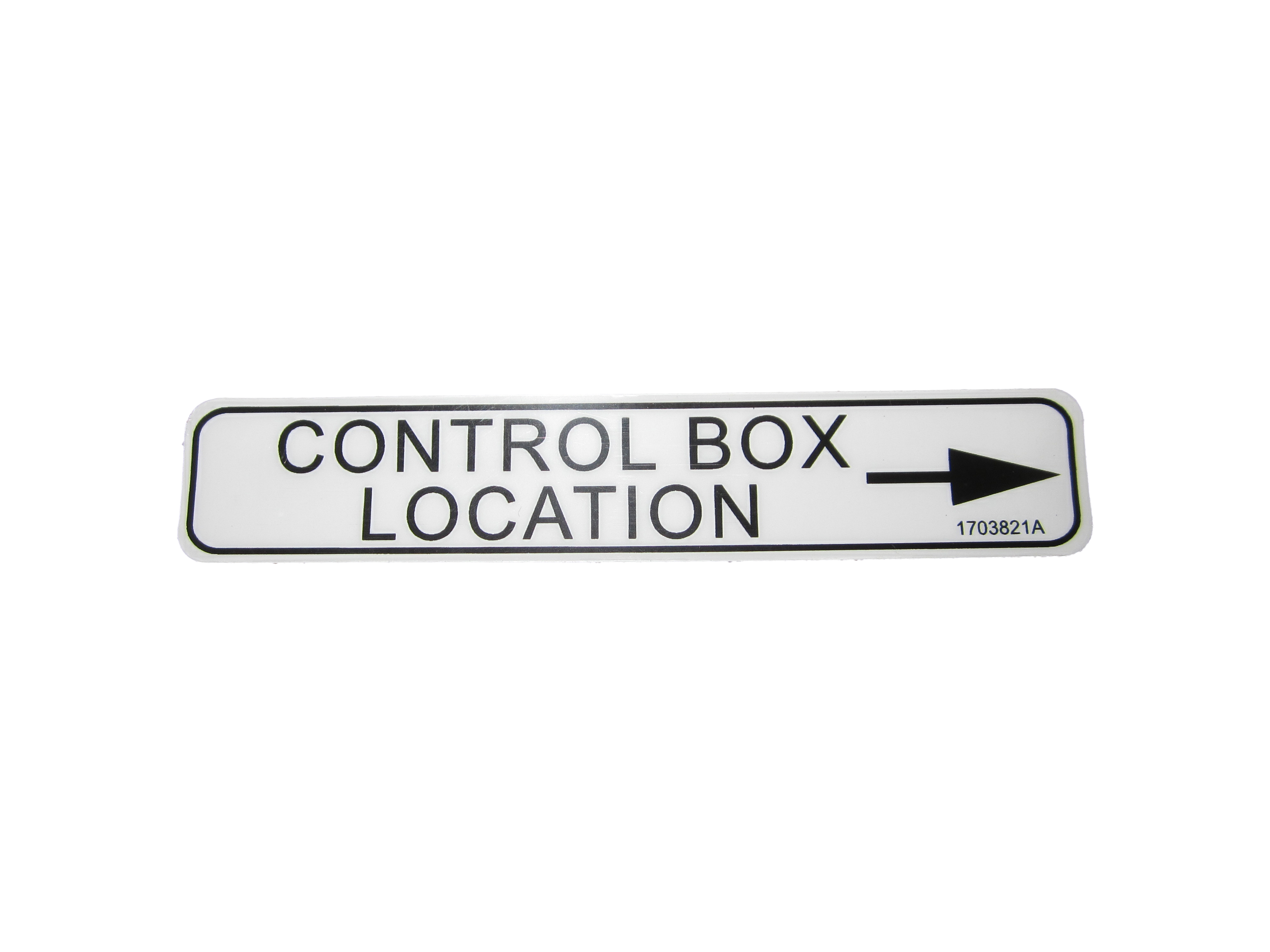 JLG Part # 1703821 | DECAL,CONTROL BOX LOCATION, EA
