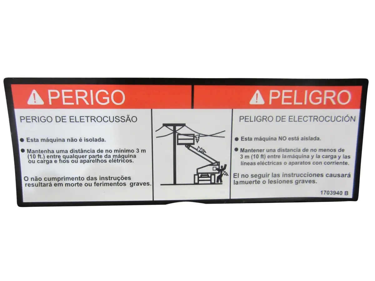 JLG Part # 1703940 | DECAL,DANGER (LAT), EA