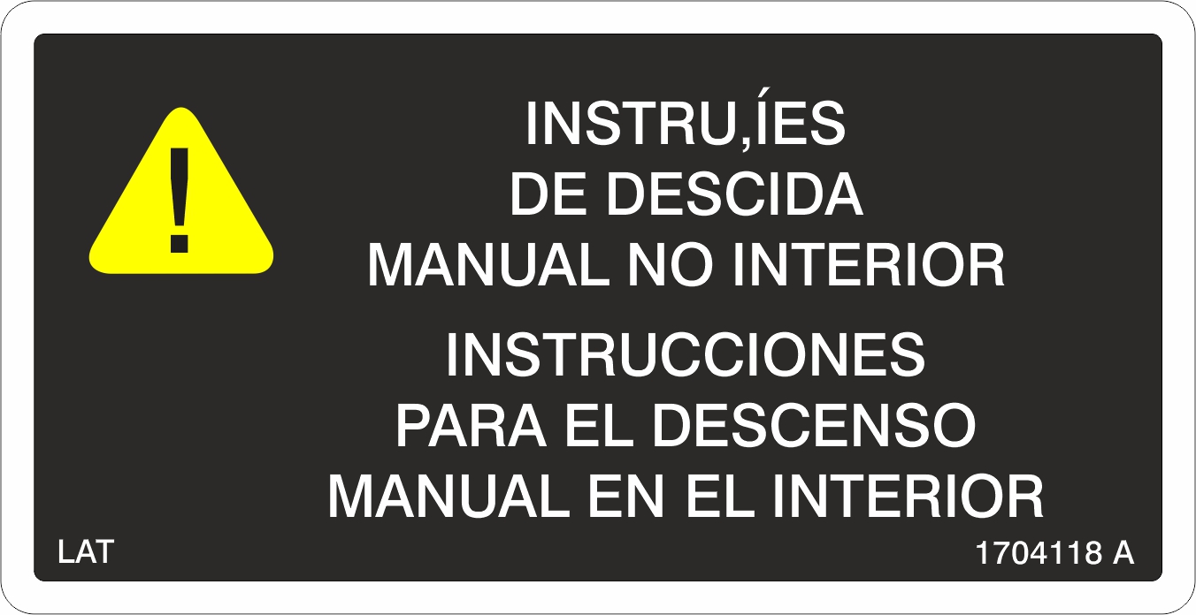 JLG Part # 1704118 | DECAL,MAN DES INSTR INSIDE(LAT, EA